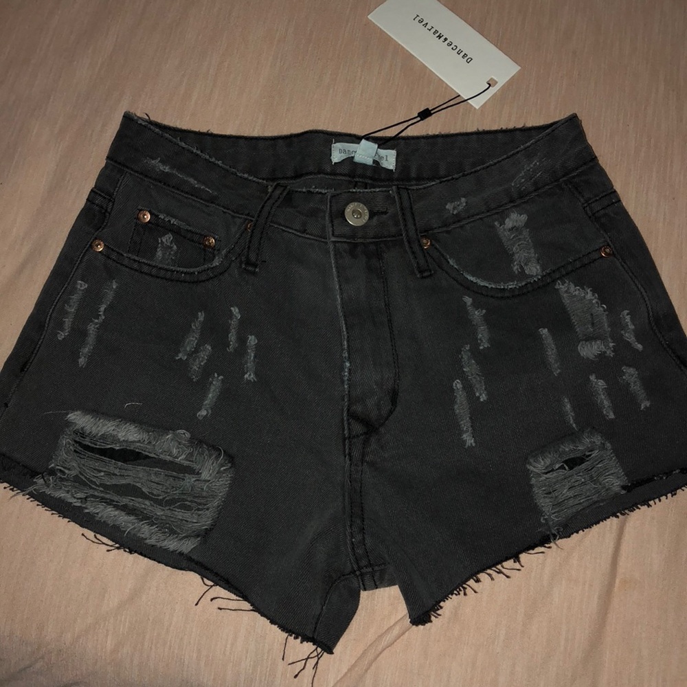 High waisted grey shorts